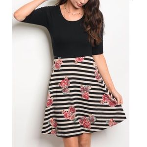 Floral sweater dress